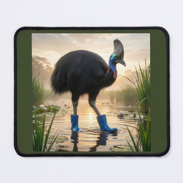 Item preview, Cassowary Wades in Rain Boots designed and sold by Tridentulus.