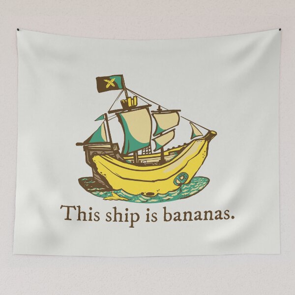 Item preview, This ship is bananas Funny Pirate Pun, Current Events Humor designed and sold by andrewsteger.