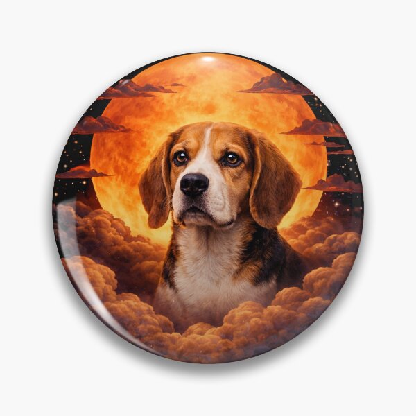 Item preview, Beagle Moon Art – Beagle Memorial Art Dog Lover Gift designed and sold by PixelsPaws.