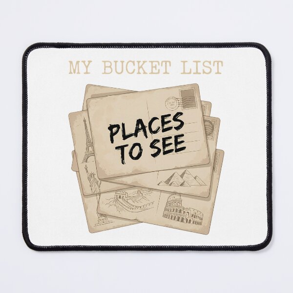 Item preview, My Bucket List Places To See Vintage Travel Postcard designed and sold by chattsuede.