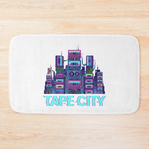Item preview, Retro 90s Tape City Glitch Art Skyline designed and sold by chattsuede.