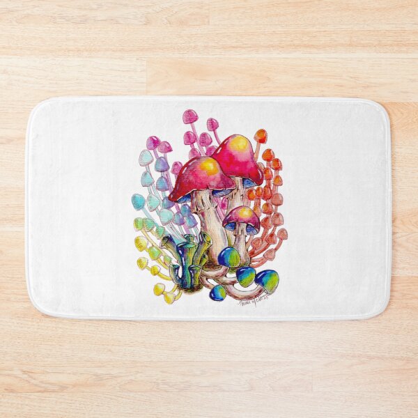 Item preview, Watercolor Rainbow Mushroom Art designed and sold by ThaisMelo.