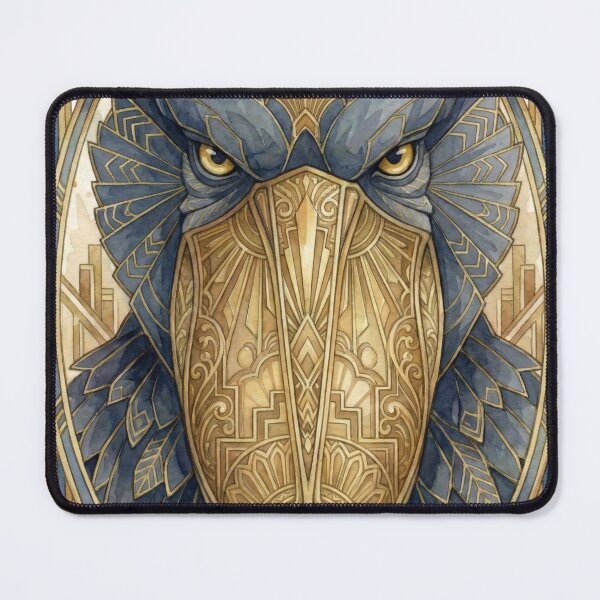 Item preview, Luxe Art Deco Shoebill Stork Portrait designed and sold by Maangata Art.
