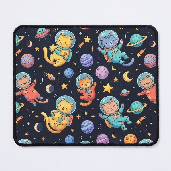 Item preview, Kawaii Space Cats Galaxy Pattern designed and sold by Kate1art.