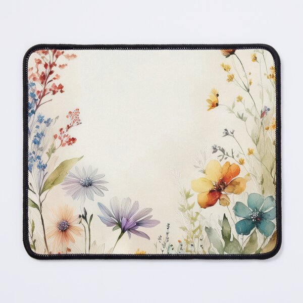 Item preview, Spring Boho watercolour pastel wildflower garden painting, nature inspired neutral colours floral spring botanical flowers designed and sold by navitalidesign.