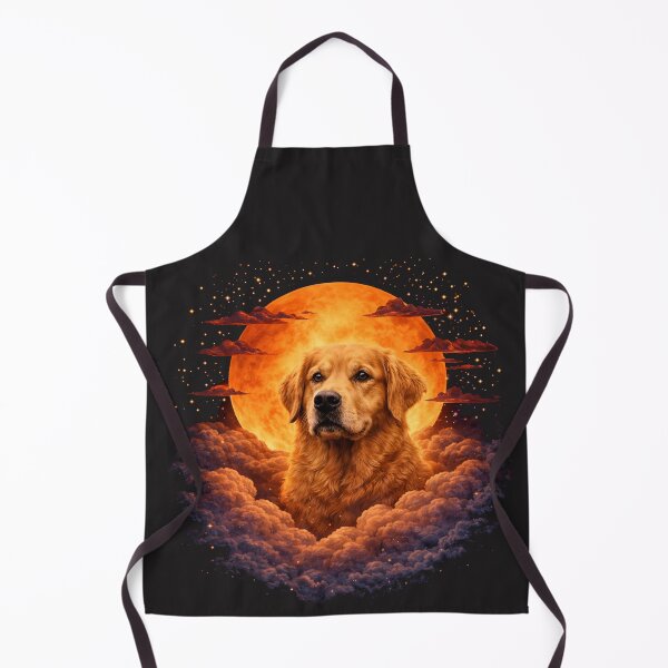 Item preview, Golden Retriever Moon Art – Golden Retriever Memorial Gift for Dog Mom Dad designed and sold by PixelsPaws.
