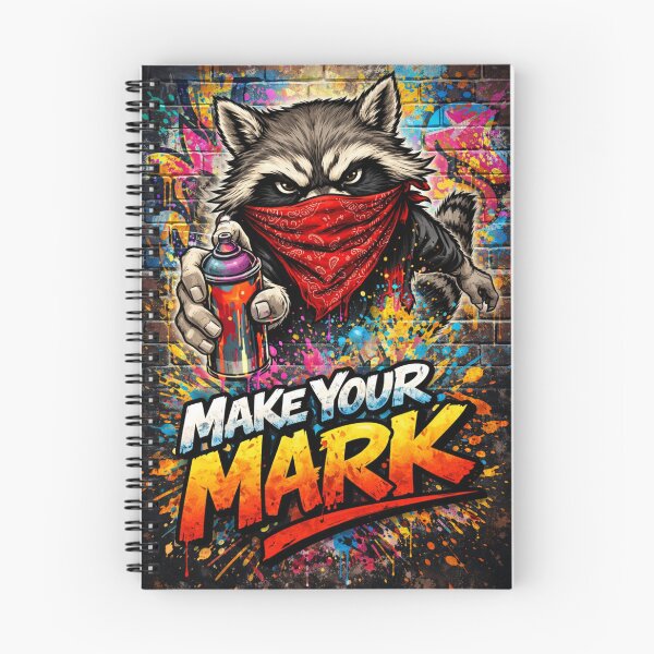 Item preview, Make Your Mark Raccoon – Street Art Motivation Design designed and sold by ElsterCreative.