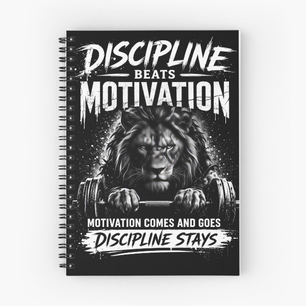 Item preview, Discipline Beats Motivation Lion Gym Motivation Streetwear Graphic Tee designed and sold by apex.vibe.