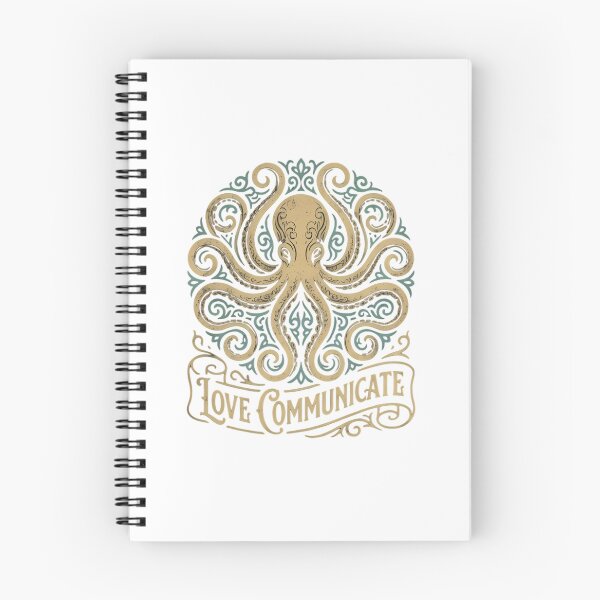 Item preview, Ornate Vintage Octopus Love Communicate Design for Marine Life Enthusiasts designed and sold by chattsuede.