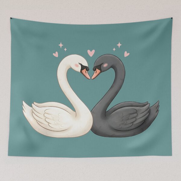 Item preview, Swan Heart Romantic designed and sold by LMDIGITAL6.