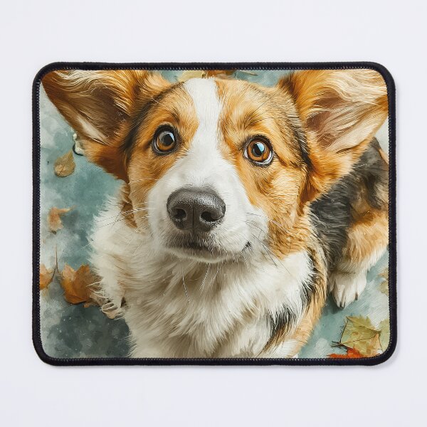 Item preview, Curious Corgi Looking Up in Autumn Watercolor designed and sold by EK-World.