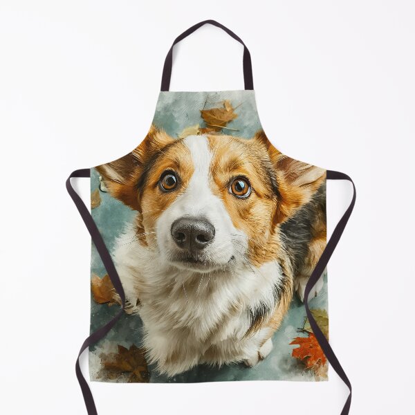 Item preview, Curious Corgi Looking Up in Autumn Watercolor designed and sold by EK-World.