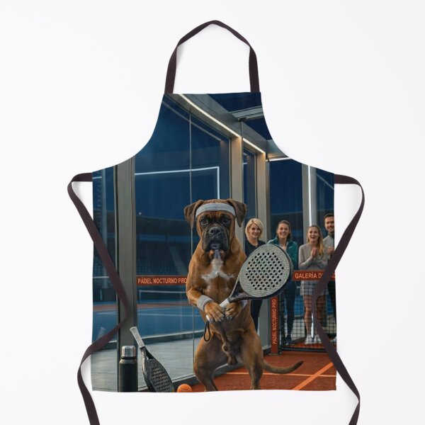 Item preview, Padel Dog Champion – Funny Boxer Playing Padel Night Court Design designed and sold by ticzla95.