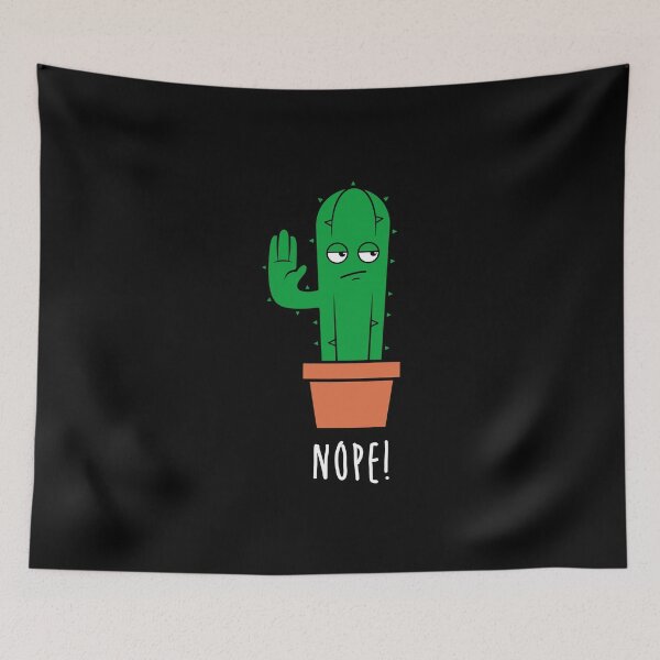 Item preview, Funny Cactus “Nope!” – Minimalist Sarcastic Mood Design designed and sold by Ovitees.