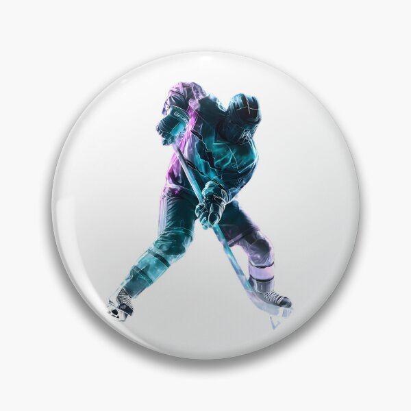 Aperçu de l'œuvre Joueur de hockey sur glace créée et vendue par Retro Whimsy.