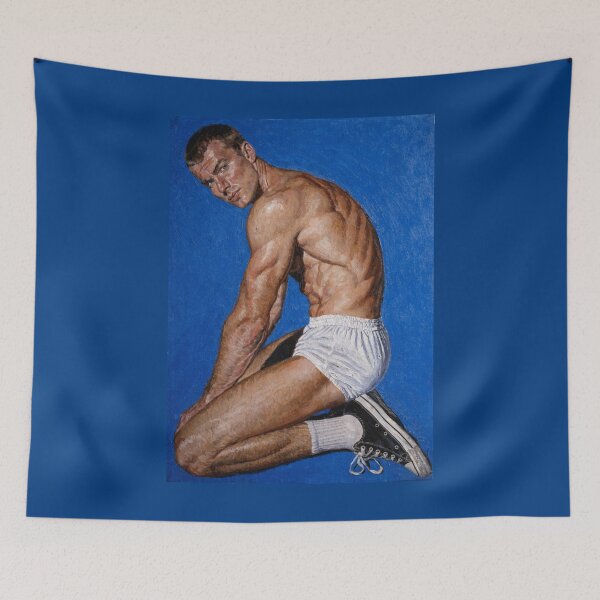 Item preview, Crouching Power: Strength, Focus, and Unfiltered Masculinity designed and sold by gayishdesign.