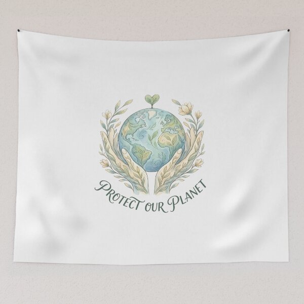 Item preview, Protect Our Planet Watercolor Earth Embrace designed and sold by chattsuede.