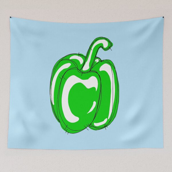 Item preview, Bell Pepper With blue background  designed and sold by missmann.
