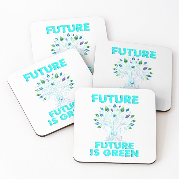 Item preview, Future Is Green Tech Tree Glitch Digital Art designed and sold by chattsuede.