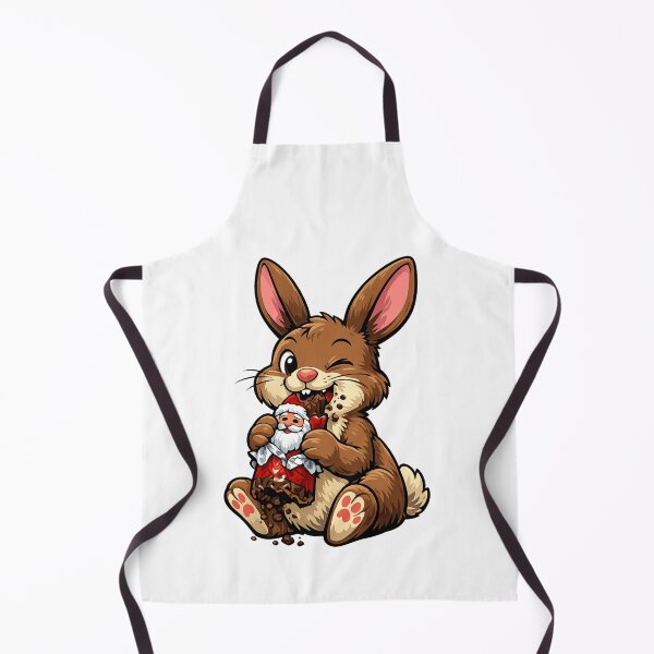 Item preview, Easter bunny eating Santa Claus chocolate – Funny Easter design designed and sold by Gletschie.