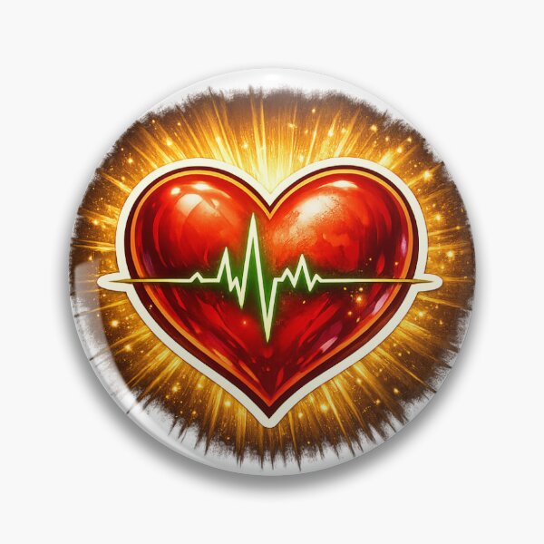 Item preview, Heartbeat sticker with ECG line designed and sold by VibeCraft-Studio.