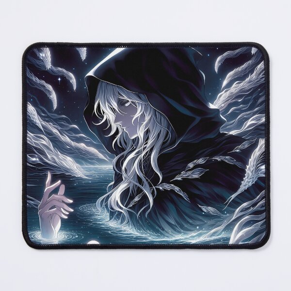 Item preview, Soul Ferryman: Mystical Hooded Anime Figure Guiding Ethereal Spirits by the Dark River designed and sold by MouradStudio.