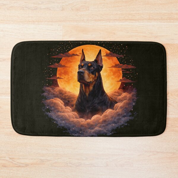 Item preview, Doberman Moon Art – Doberman Memorial Gift for Dog Mom Dad designed and sold by PixelsPaws.