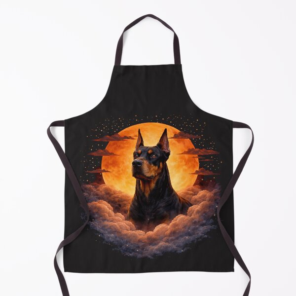 Item preview, Doberman Moon Art – Doberman Memorial Gift for Dog Mom Dad designed and sold by PixelsPaws.