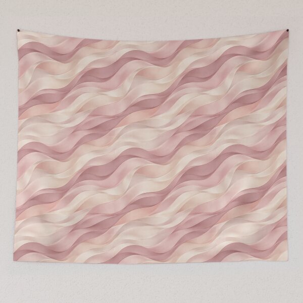 Item preview, Soft Blush Ribbon Wave designed and sold by Forged in the Warp.