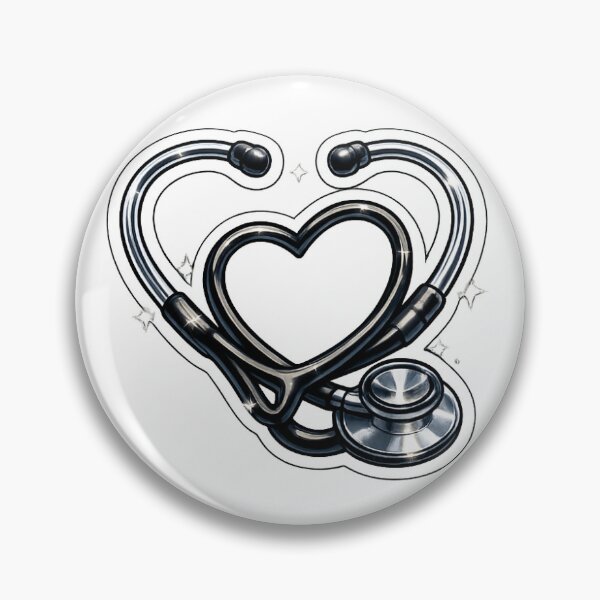 Item preview, Stiker Stethoscope forming a heart designed and sold by VibeCraft-Studio.