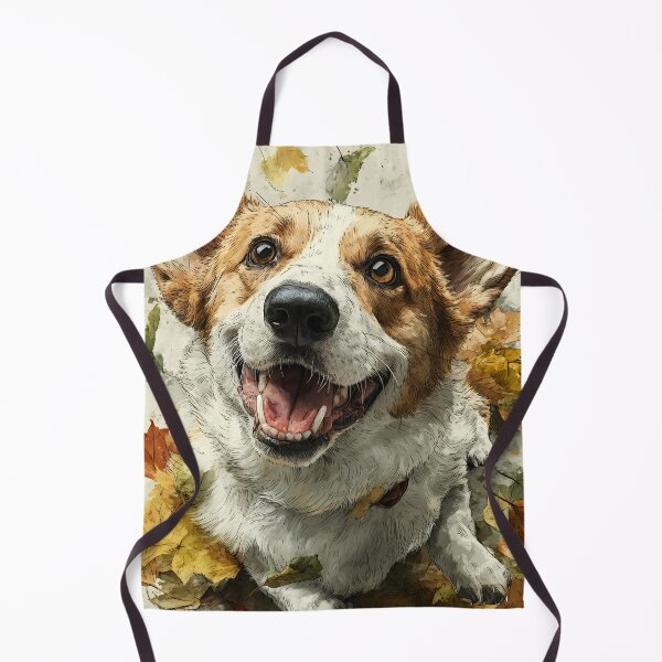 Item preview, Joyful Smiling Corgi in Autumn Leaves designed and sold by EK-World.