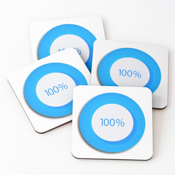 Item preview, Blue 100 Percent Completion Progress Icon designed and sold by Creatby7030.