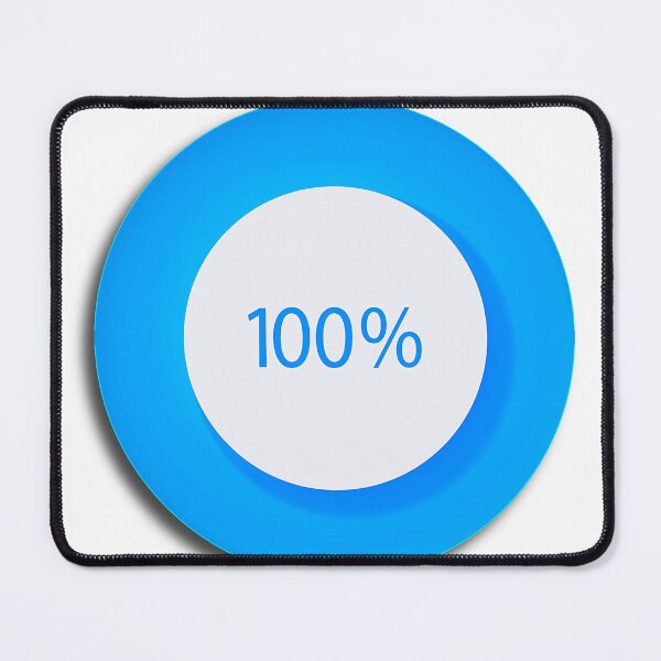 Item preview, Blue 100 Percent Completion Progress Icon designed and sold by Creatby7030.