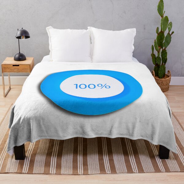 Item preview, Blue 100 Percent Completion Progress Icon designed and sold by Creatby7030.