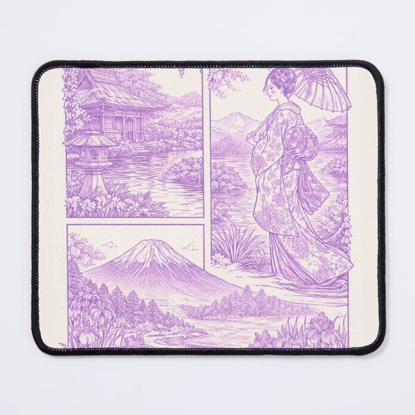 Item preview, Intricated off white and purple design inspired by japanese culture designed and sold by InBetweenStudio.