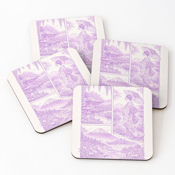 Item preview, Intricated off white and purple design inspired by japanese culture designed and sold by InBetweenStudio.