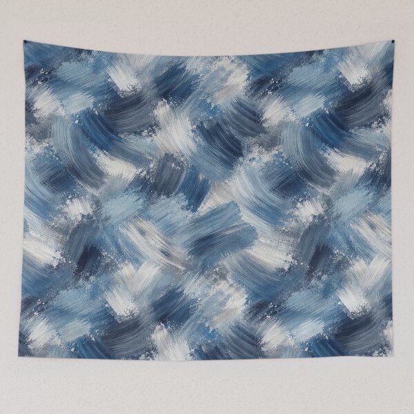 Item preview, Blue Abstract Brush Stroke designed and sold by Forged in the Warp.
