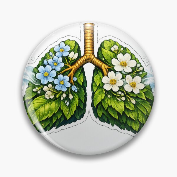 Item preview, Flowery and breathable lungs sticker designed and sold by VibeCraft-Studio.