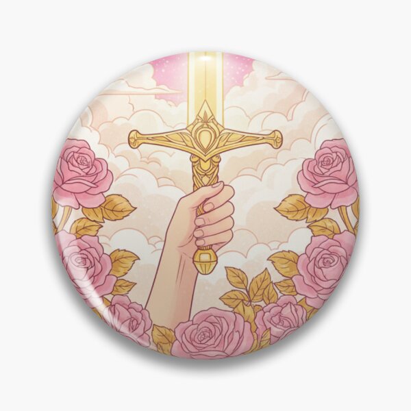 Item preview, Ace of Swords Mystic Rose Tarot designed and sold by HeyHas.