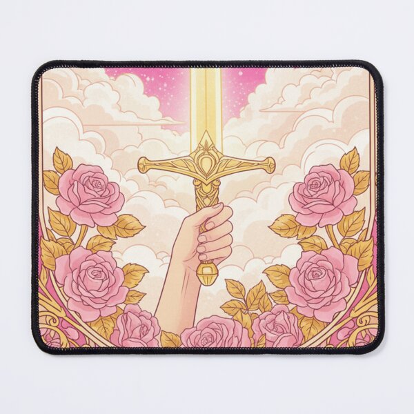 Item preview, Ace of Swords Mystic Rose Tarot designed and sold by HeyHas.
