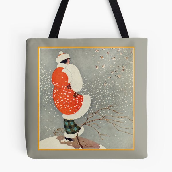 Item preview, Snow Buntings Art Nouveau Era Design designed and sold by Glimmersmith.