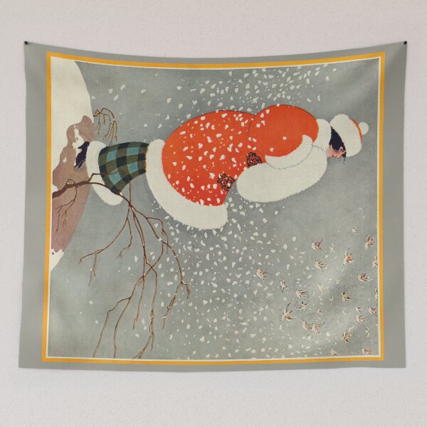 Item preview, Snow Buntings Art Nouveau Era Design designed and sold by Glimmersmith.