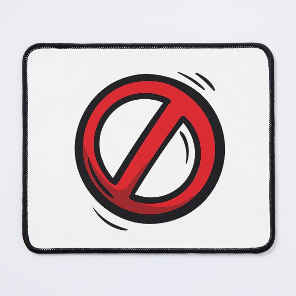 Item preview, Red Prohibited Warning Symbol with Stylized Shadow designed and sold by Creatby7030.