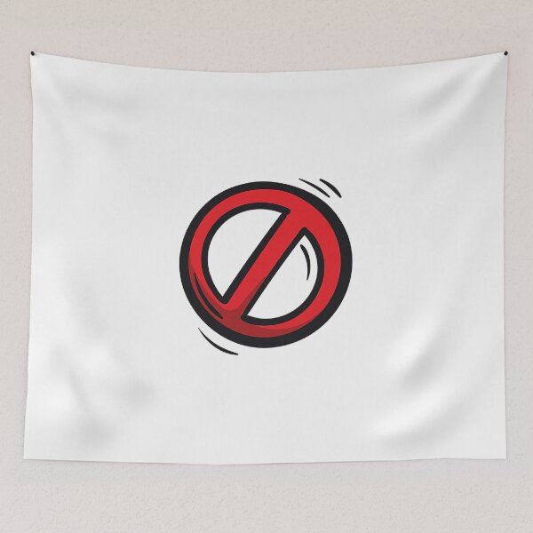 Item preview, Red Prohibited Warning Symbol with Stylized Shadow designed and sold by Creatby7030.