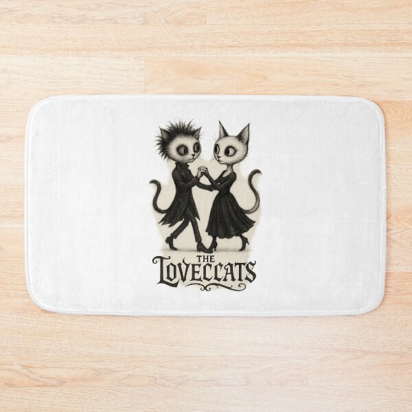 Item preview, Goth Dancing Cats – Lovecats Inspired Art | The Cure Style Dark Cute Illustration | Gothic Romance Cat Design designed and sold by Donsean22.