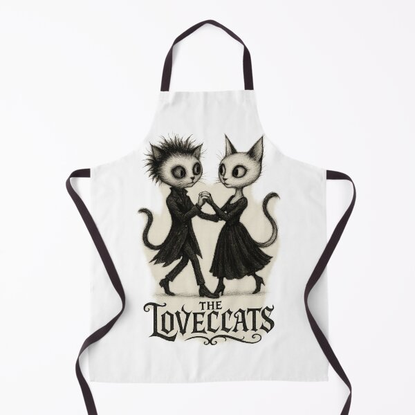 Item preview, Goth Dancing Cats – Lovecats Inspired Art | The Cure Style Dark Cute Illustration | Gothic Romance Cat Design designed and sold by Donsean22.