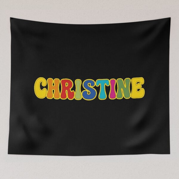 Item preview, ❤️ Christine Personalized Name Wavy Retro Shirt, Coffee Mug, Sticker Gift designed and sold by HelixPedia.