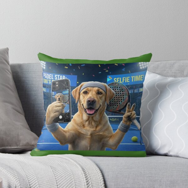 Item preview, Padel Puppy Power: Golden Retriever's Ultimate Court Selfie designed and sold by ticzla95.