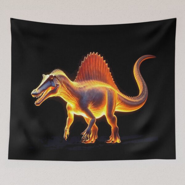 Item preview, Glowing Spinosaurus Dinosaur Mystical Night Art designed and sold by Syrupulse.