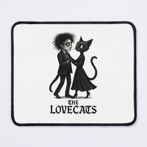 Item preview, Goth Dancing Cats – Lovecats Inspired Art | The Cure Style Dark Cute Illustration | Cool Gothic Romance Cat Design designed and sold by Donsean22.